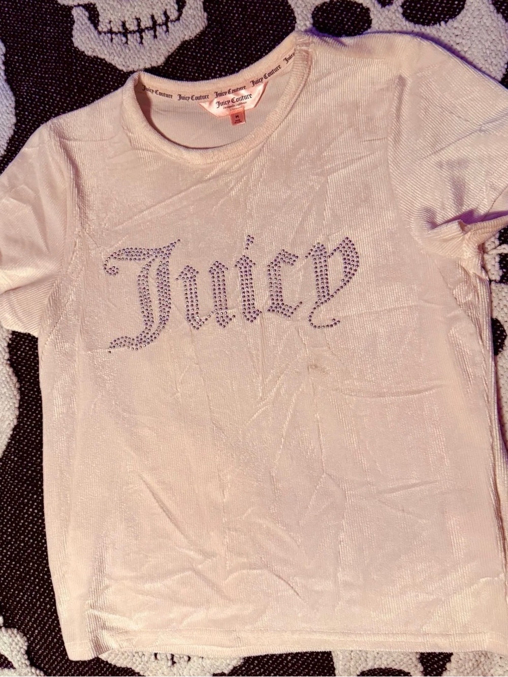 Juicy Couture Light Pink Crystal Logo Tee